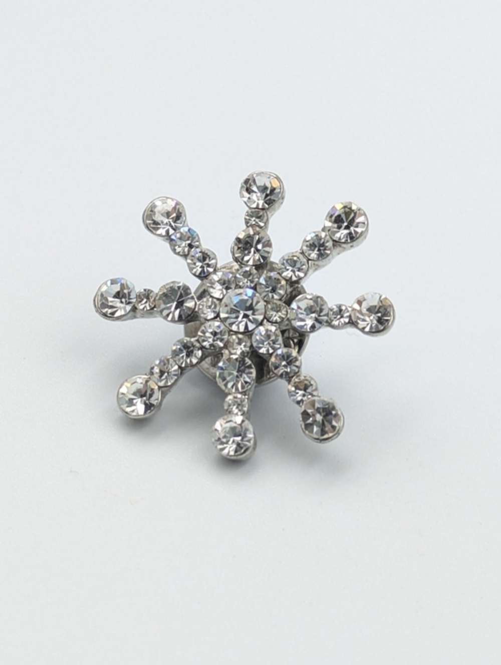 VERY sparkly rhinestone snowflake lapel pin